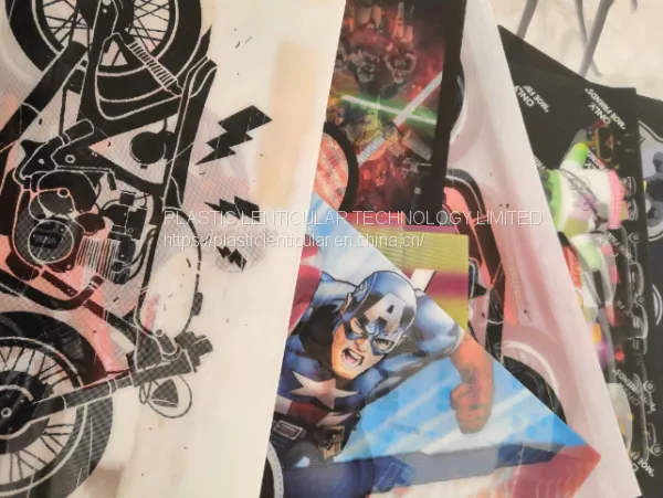 PLASTICLENTICULAR custom patches soft 3d lenticular printing flip lenticular patch for textile clothes