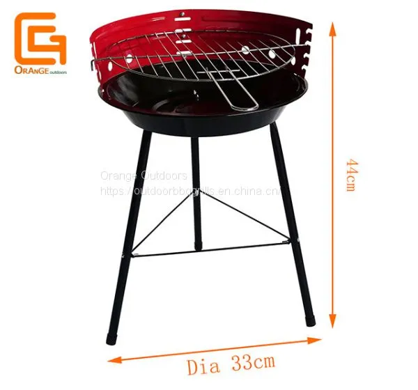 Camping Round Shaped Barbecue Grill Charcoal Simple Bbq Grill