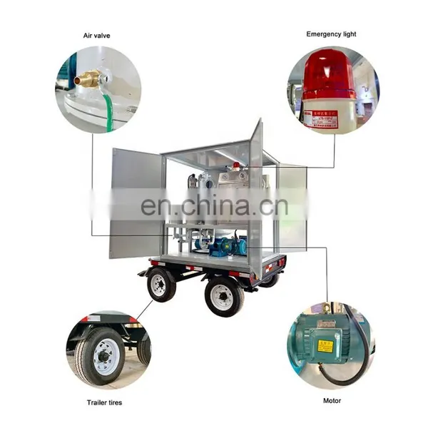 2021 Promotion Movable Trailer Enclosed Weather Proof Transformer Oil Purifier ZYD-M-50 photo-2