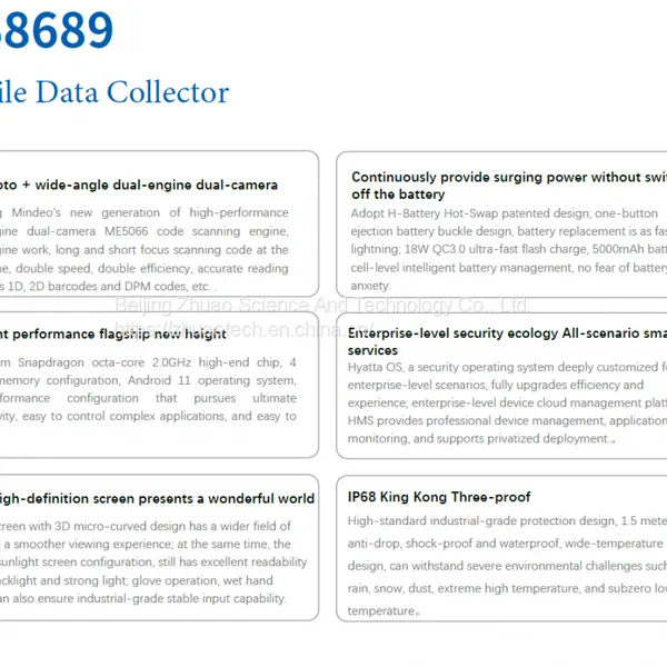 Mindeo MS8689 Smart Barcode Scanner Warehouse Mobile Data Collector Android QR Wireless Scan photo-2