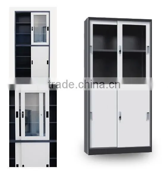(DL-GC2)Metal Bookcase With Glass Sliding Doors/ Sliding Glass Door Filing Cabinet/Steel Lockable Files Cabinet With Glass Door photo-5
