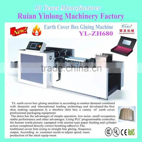 Factory Earth Cover Box Gluing Machine YL-ZH680,corrugated Box Folding Gluing Machine photo-2