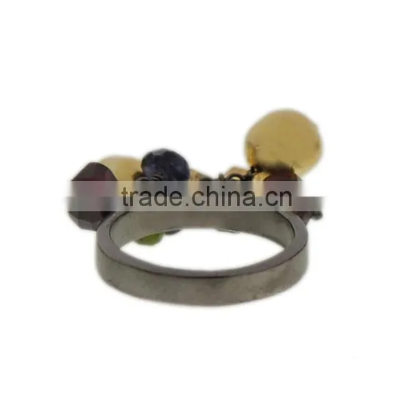 Designer 925 Sterling With Little Gemstones Silver Ring photo-3