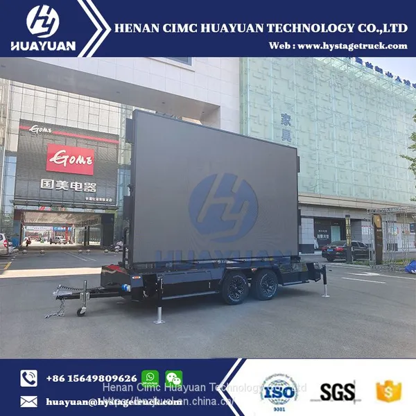 HUAYUAN T185 Mobile LED Screen Trailer Billboard Manufacturer