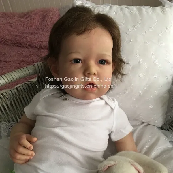 Factory Direct Sales Simulation Baby Reborn Doll 55cm Soft Sugar Gel Doll Custom Production of Various Sizes of Dolls photo-2