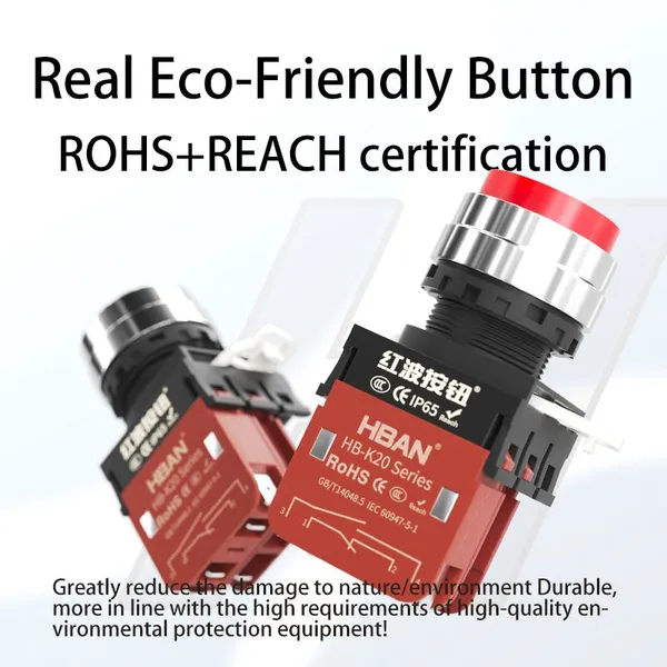 Ip65 22mm High Head Green Dot Illumination 20a 24v Spdt Switch Push Button Momentary photo-4