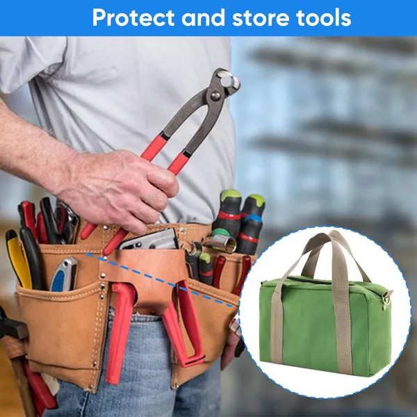 Tool Bag With Waterproof Tool Bag Big Capacity Canvas Tool Bag Electrician Multifunctional Portable Tool Bag photo-4