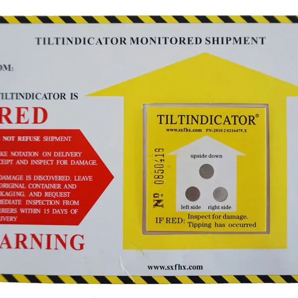 TiltIndicator Tiltwatch Labels Produced With Twenty Years Experiences