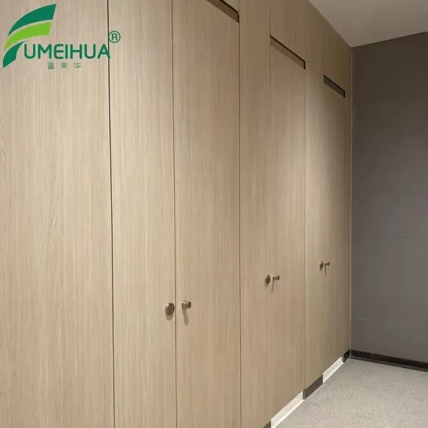 Woodgrain Phenolic Good Quality HPL Sheets Toilet Partition Cubicle photo-2