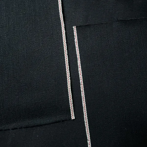 13.8 oz Black Selvedge Denim Jeans Material Manufacturer W262728K-1A photo-2