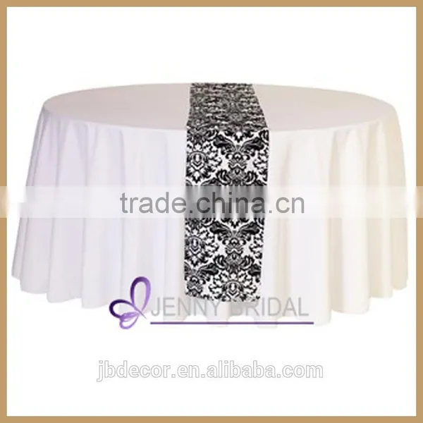 TR008A Modern Style Champagne Gold Chemical Lace Sequin Table Runner photo-6