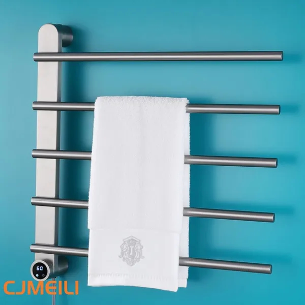 Bathroom Electric Heated Towel Rack, Towel Warmer for Bathroom, Wall Mounted Stainless Steel,4 Colours photo-3
