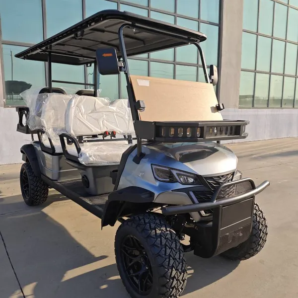 New 4+2 Six-seater Electric Golf Cart, Direct From the Manufacturer, Suitable for Scenic Spot Sightseeing and Export Trade photo-4