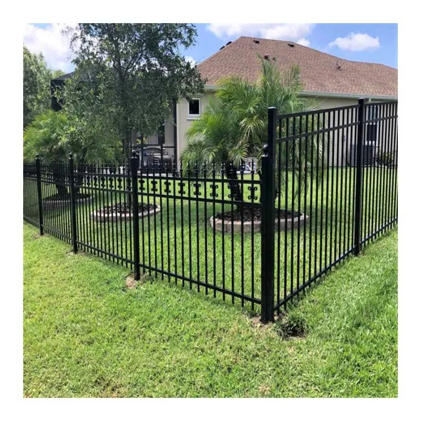 Boundary Wall Grill Fence Square Tube Zinc Steel Spear Top Picket Fence With Metal Picket Outdoor Ornamental Fence photo-5