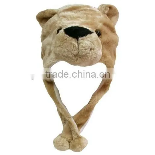 Plush Animal Head Hat/ Plush Animal Winter Hat/winter Warm Plush Hat photo-2