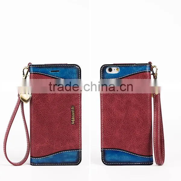 PU+Genuine Leather Cell Phone/Mobile Phone Case/Booklet for IPhone 6/6s for Lady/Female photo-2