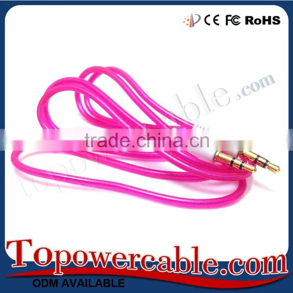 Free Samples Candy Colored 3.5MM to Stereo Audio Aux Auxillary Cable For CD Player In Car photo-4