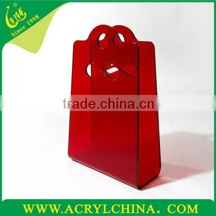 Customized Acrylic Creative Fashion Magazine Storage Rack/PMMA Modern Minimalist Favorites/plastic Magazine Storage Rack photo-2
