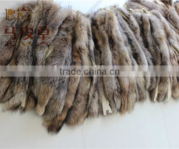 Wholesale and Retail Real Fur Raccoon /Genuine Raccoon Fur Strip /Raccoon Fur Trim for Hood photo-6