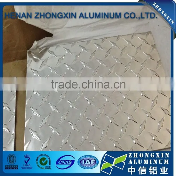 1000 Series Embossed Diamond Pattern Checkered Aluminum Sheet photo-2