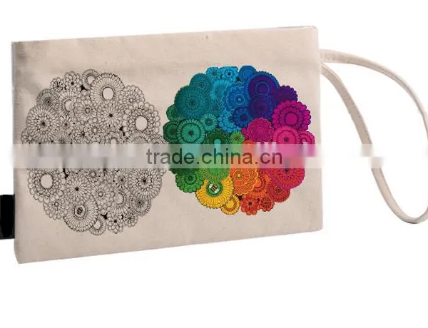 Natural Plain Cosmetic Clutch Beige Toiletry Bag Quality Choice photo-2