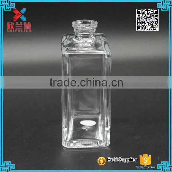Wholesale 100ml Clear Empty Rectangle Perfume Glass Bottle With Pump Sprayer photo-3