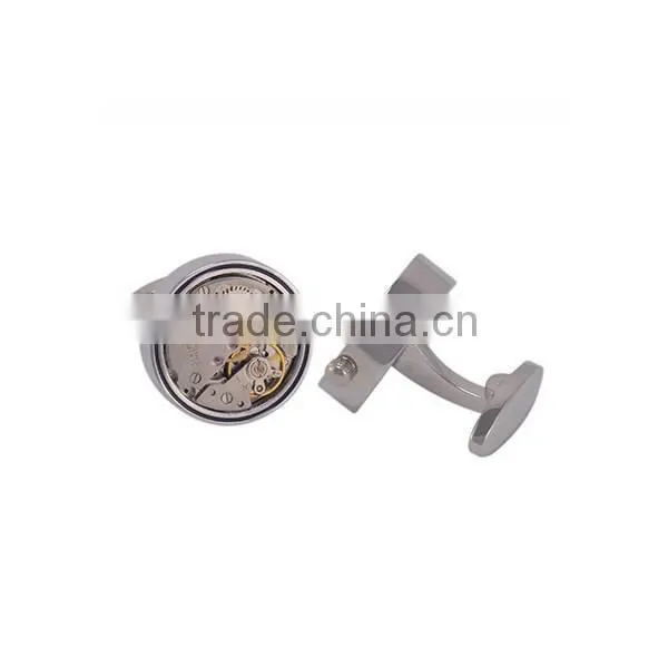 Copper Vintage Watch Cufflinks,floating Locket Watch Movement Cufflink photo-2