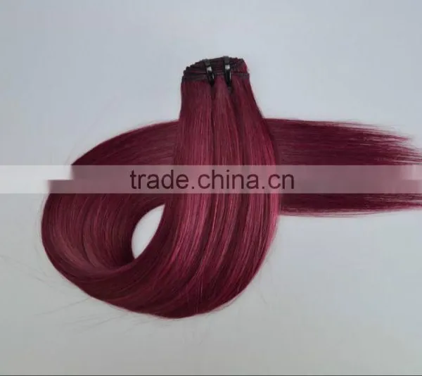 Real Human Hair Weft Extensions, Silky Straight