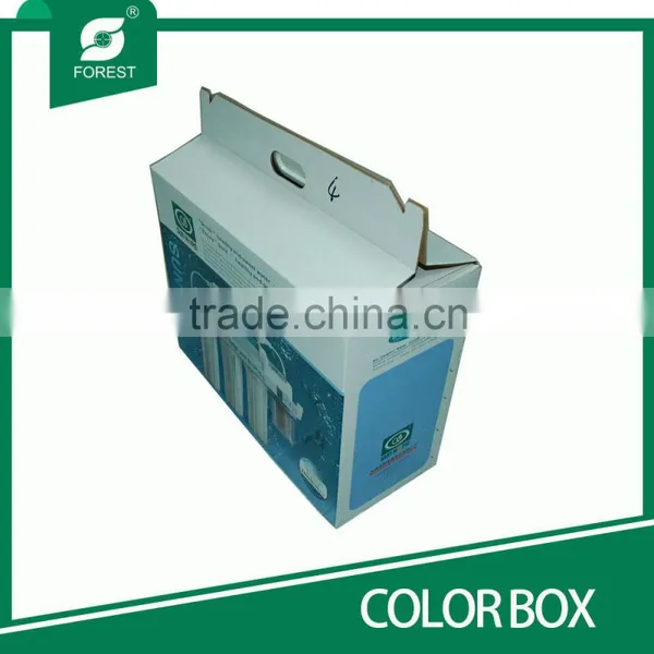OFFSET PRINTING CUSTOM CORRUGATED COLOR CARTONS FOR PACKAGING FURNITURE WITH HANDLE HOLE photo-6
