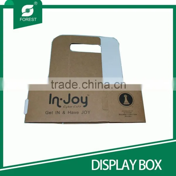 CUSTOM MADE PAPER BOARD DISPLAY BOX FOR PACKAGING TWO BOTTLE WINES WITH HANDLE photo-2