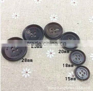 Real Horn Button DARK FAWN