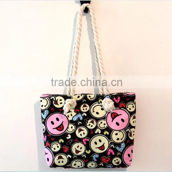 Fashion Design Stripe Beach Bag With Zipper photo-2