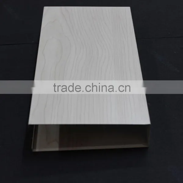 Nice Weather Resistance Wood Grain Suspended Slat Ceiling U Aluminum Screen Ceiling Tiles photo-2