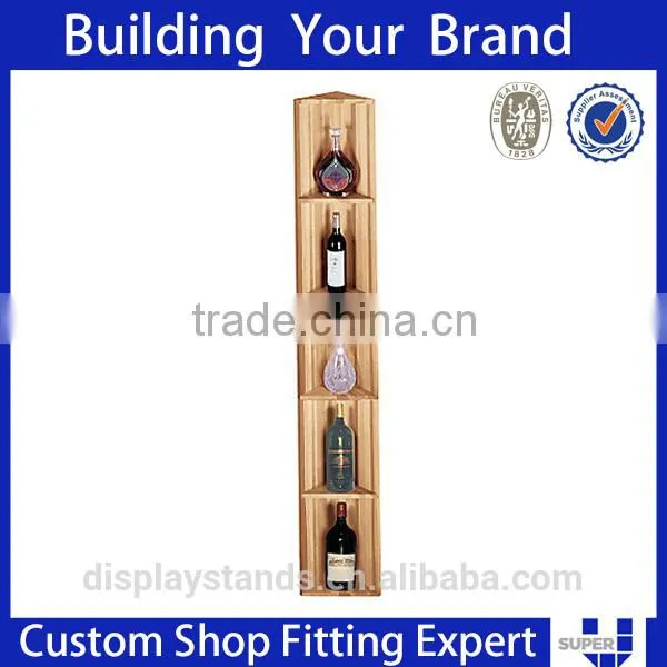High Quality Retail Shop Furniture Solid Wood Material Display Shelf for Wine Display Rack photo-2