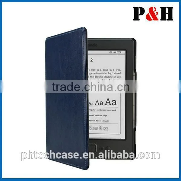 Leather Case Cover Wallet for Amazon Kindle 4, Lagging Leather Case, PU Leather Case photo-4