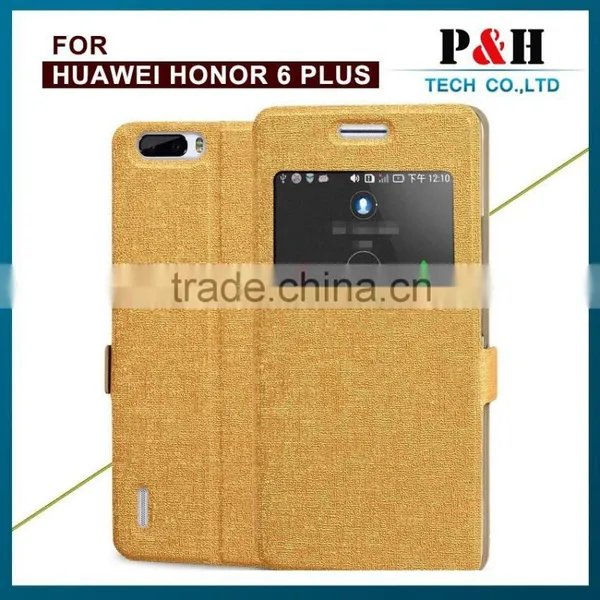 China Wholesale PU Leather Case Flip Phone Case With Window View for Huawei Honor 6 photo-6