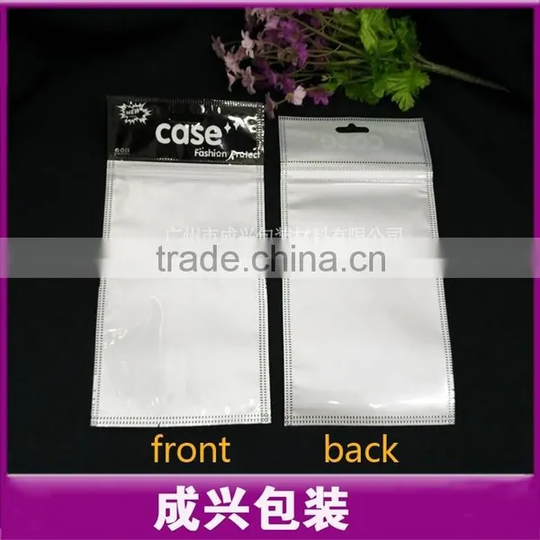 Printing Header Poly Bag White Plasic Bag With Zipper Clear Mobile Case Plastic Zipper Bags With Hanger photo-5