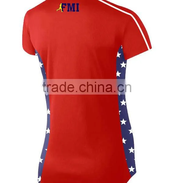Womens American Flag Short Sleeve Tshirt photo-2