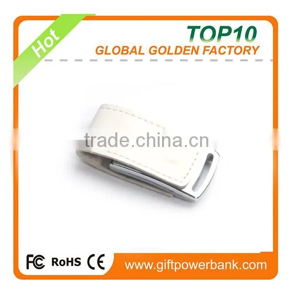China Usb Manufacture Metal Leather Usb Flash Drive photo-3