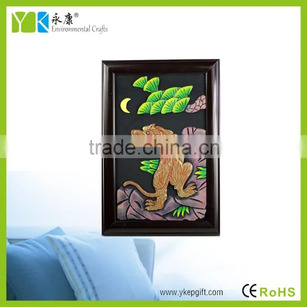 China Folk Art Hand Carved Brave Tiger Famous Animal Paintings for Living Room Decor photo-6