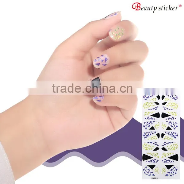Nail Art Supplier Customized Glass Mirror Nail Wraps for Stocks
