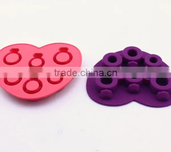 6pcs Different Size Ring Silicon Chocolate Mold Ice Tray Food Grade