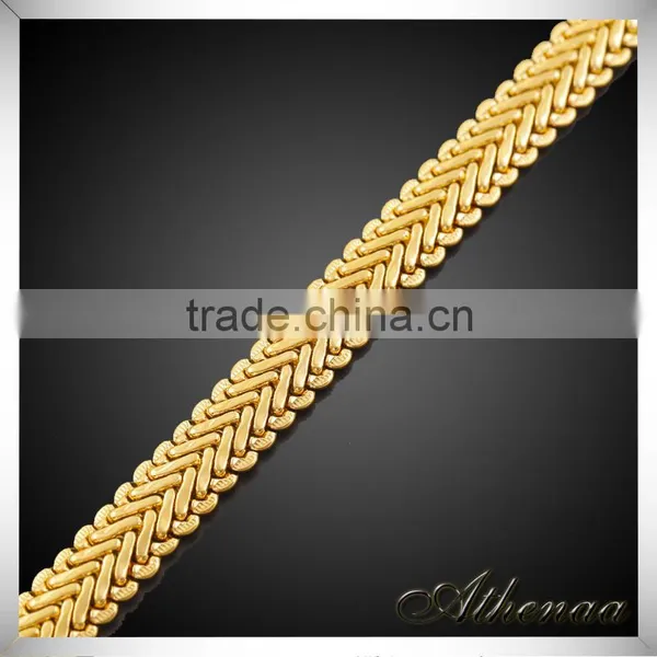 18k Gold Vacuum Plated Regular Copper Bracelet Jewelry photo-2