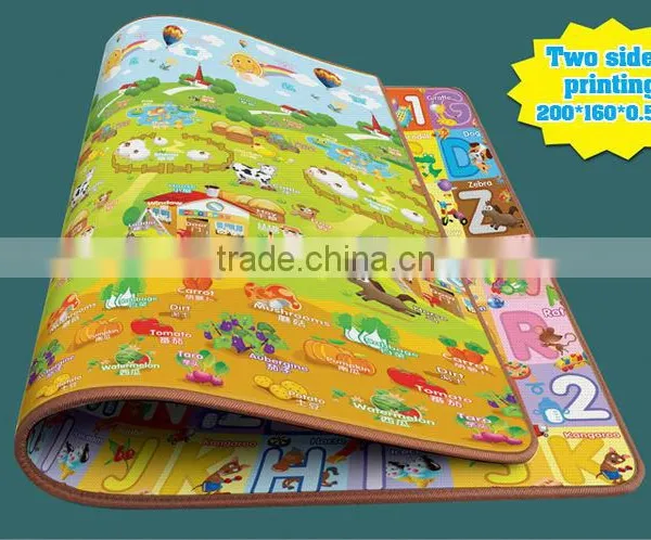 2 Sides Printing Cheap Crawl Waterproof Baby Play Mat photo-2