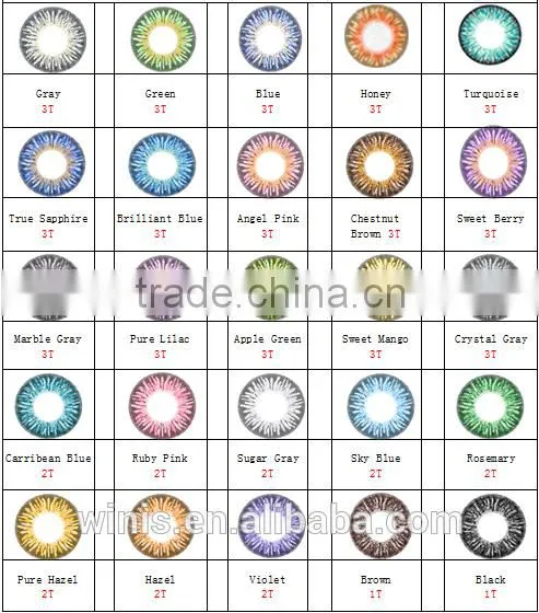 HOT Selling 25 Colors Romance Colored Contact Lenses Cheap Cosmetic Korean Contact Lens Wholesale Quality Choice