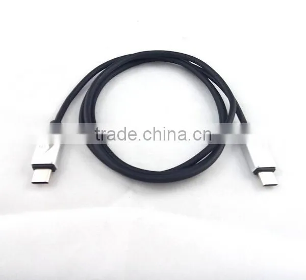 2015 Hot Sale USB 3.1 TYPE C Male to USB 3.1 TYPE C Male Slim White Cable photo-2
