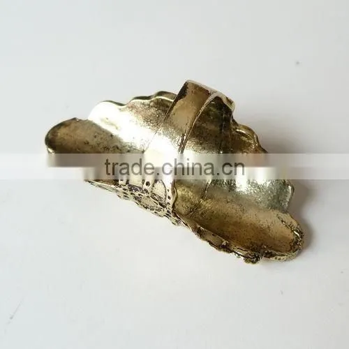 Punk Metal Carved Flower 3 Colors Retro Design Rings photo-3