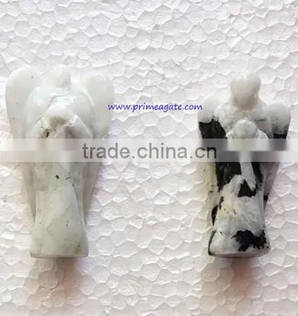 Pretty Rainbow Moonstone 2INCH Angels | Metaphysical Gemstone Angels - Prime Exports