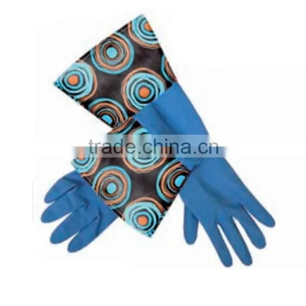 Long Cuff Food Grade Latex Kitchen Gloves With Malaysia Price photo-3