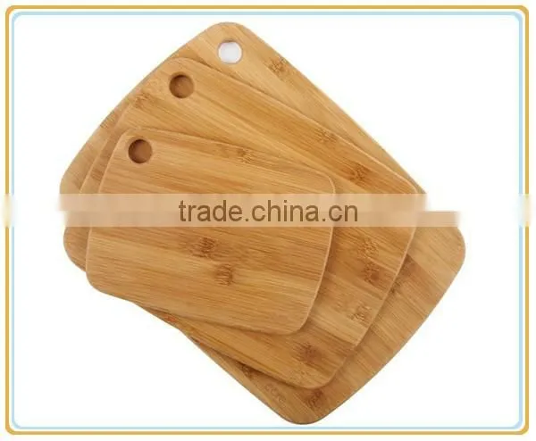 Lovely Simple Mushroom Bamboo Chopping Board Set With Coin Hole photo-3